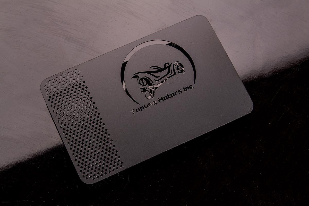 Black Metal Business Cards