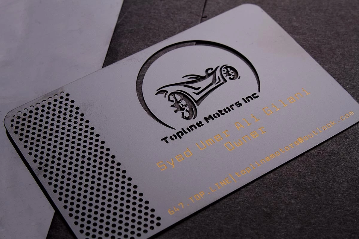 Black Metal Business Cards Spot Color | Luxury Printing